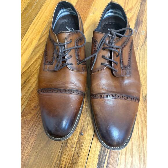 Jousen Mens Dress Shoes Leather Oxford Wingtip Dress Shoes for Men